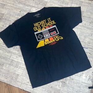 Nintendo NES Mens T-Shirt - Kickin IT Old School Since 85 Controller & Lines